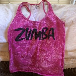 Zumba dance pink fitness tank top